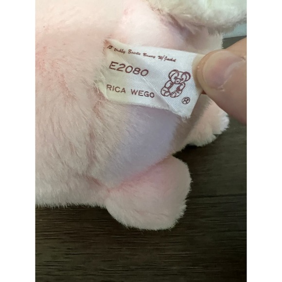 America Wego Bunny Rabbit Pink Plush Floppy Ears Easter Stuffed Animal Toy - Picture 4 of 5